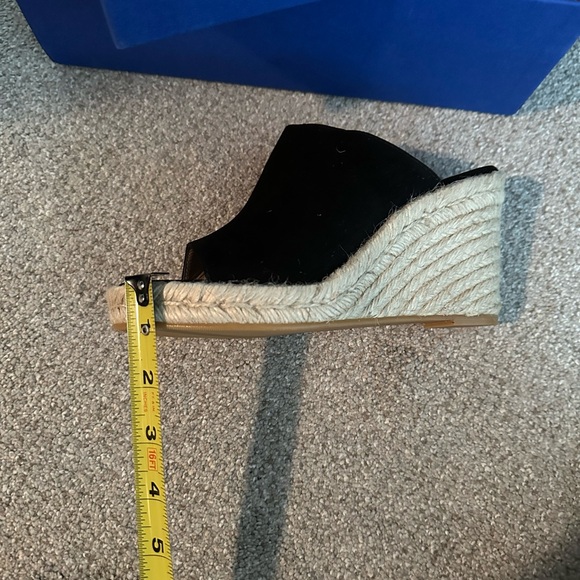 NWT Stuart Weitzman mules, suede leather, jute wedge, size 5 - Picture 7 of 7